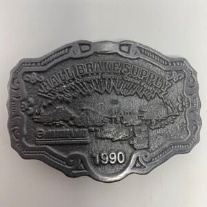 Hall Brake Supply 1990 Vintage Metal Belt Buckle Made in USA
